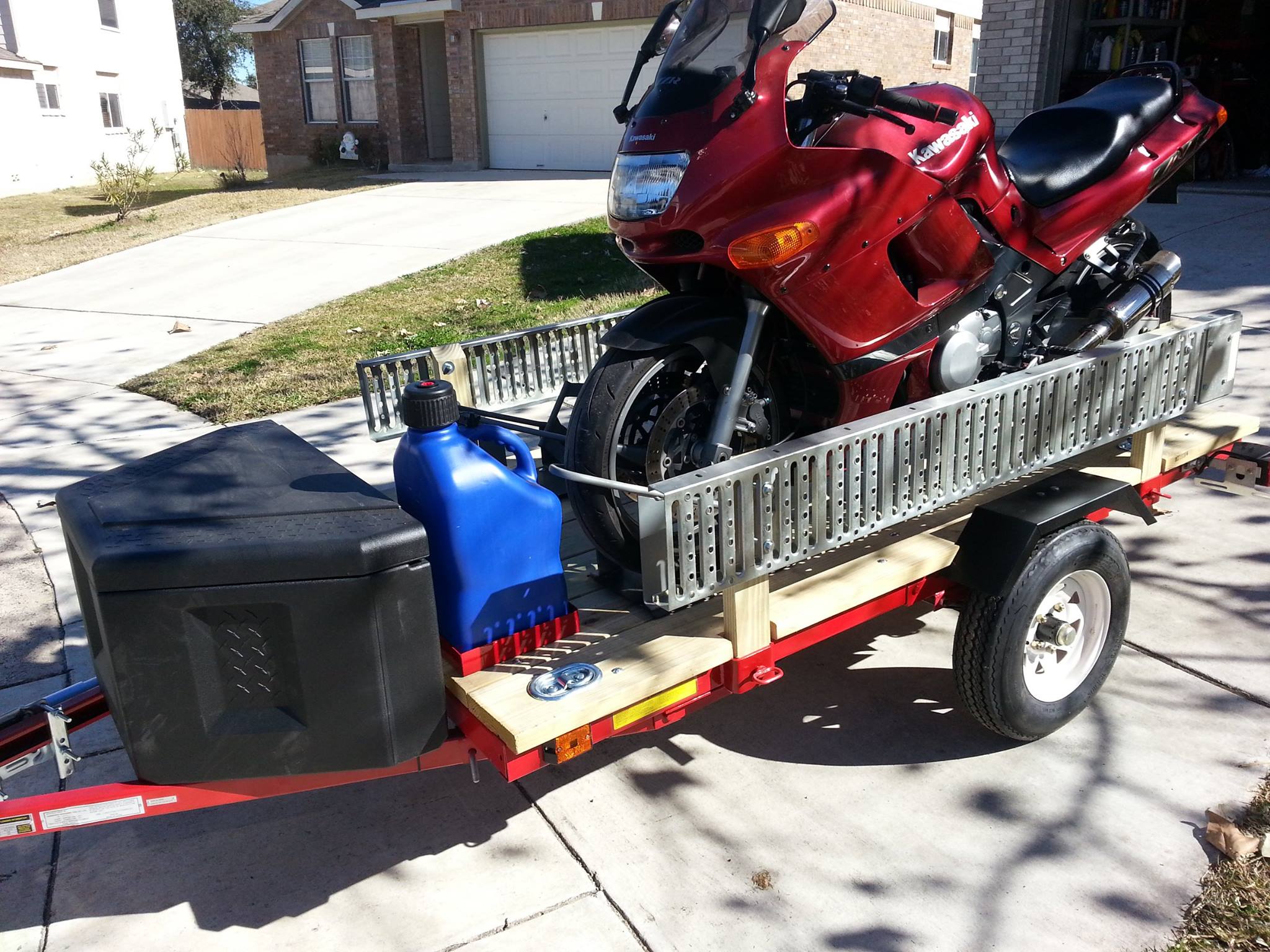 My Harbor Freight 4X8 utility trailer build out Kawasaki Ninja ZX 6R Forum